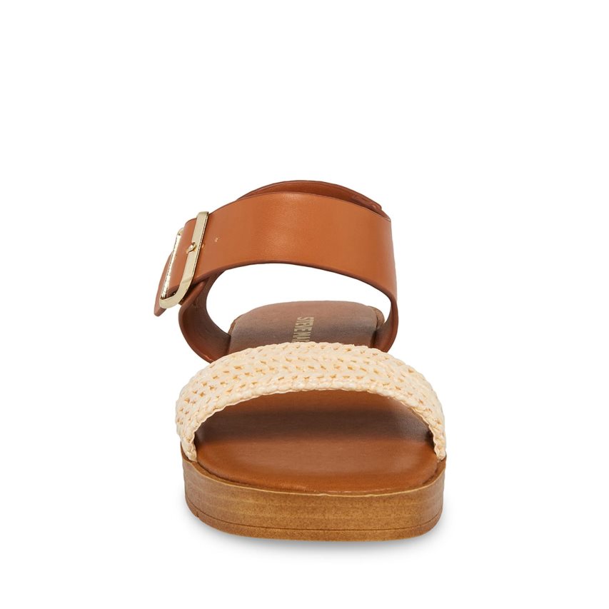 Sandalias de Plataforma Steve Madden Jdestind Raffia Niños Marrones | ES OZ4E6S